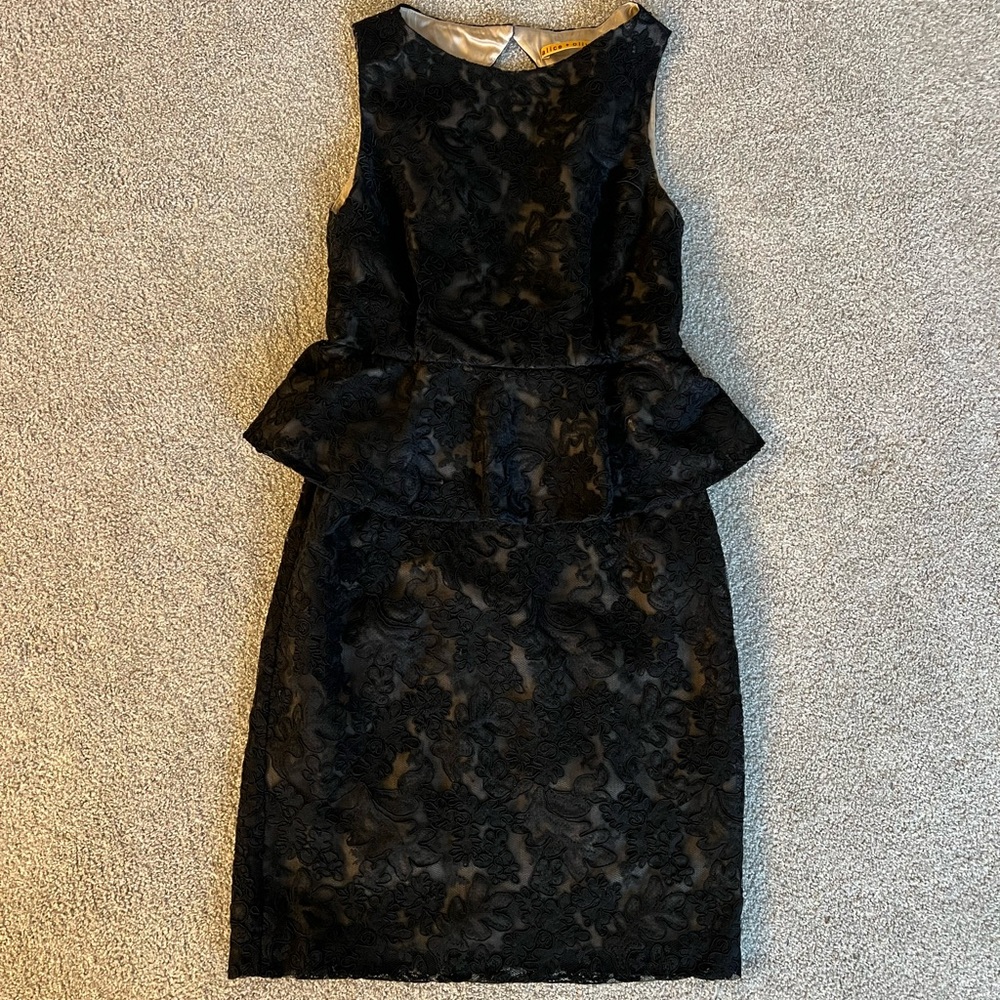 Alice + Olivia Black Lace Dress Size 2